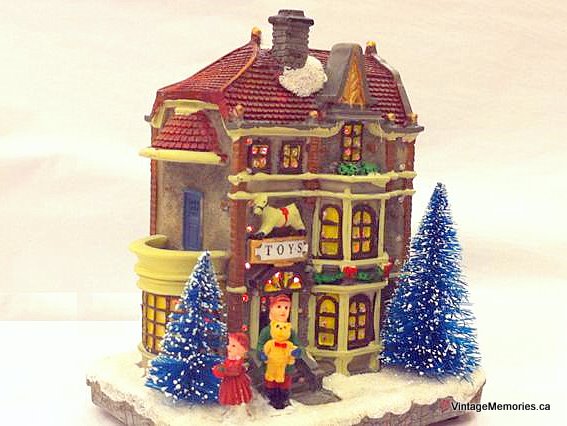Christmas Village Scene toys store