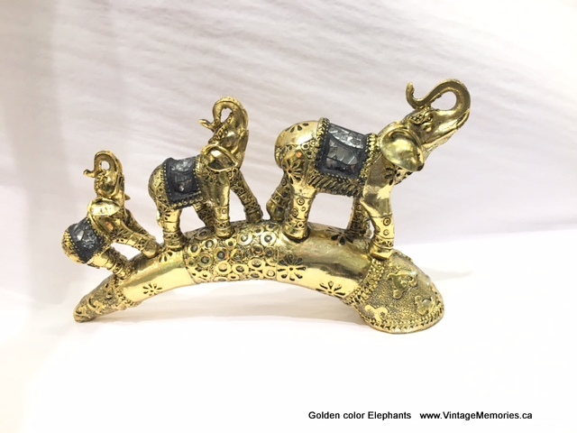 Golden color Elephants