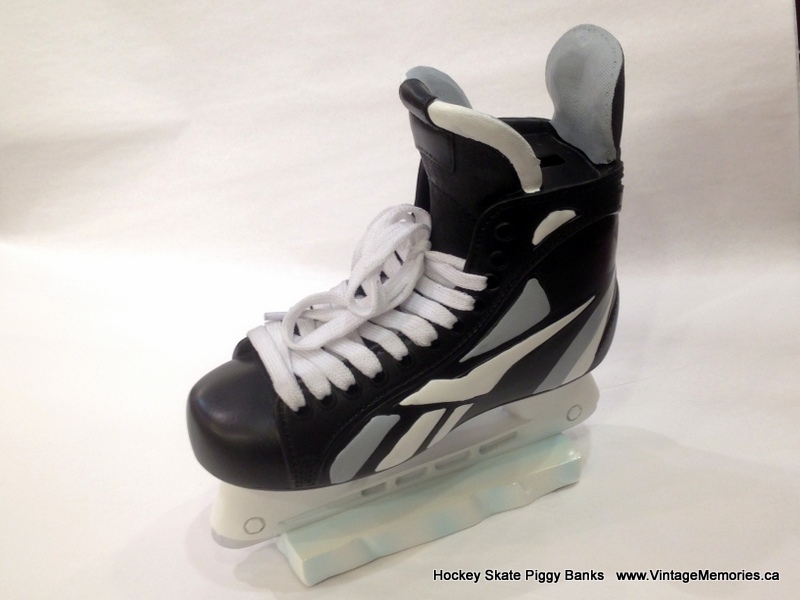 Hockey Skate Piggy Bank BW