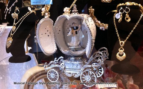 Musical Faberge Style Wedding Coach Egg